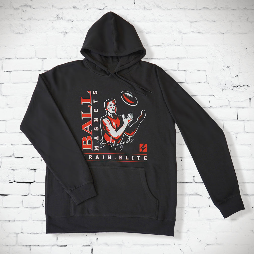  Retro Stencil Hoodie - Coal from Ball Magnets 