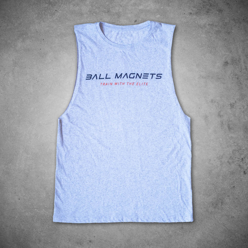  Men's White Tank Top from Ball Magnets 